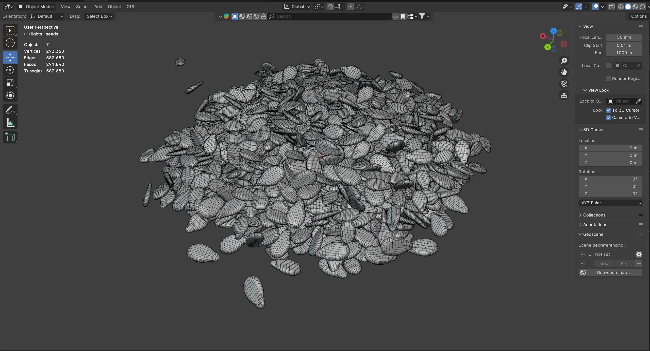 Sesame Seed Black Pile by TurboCG | 3DOcean