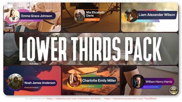 Creative Lower Thirds - Modern Animated Titles Pack Elements template preview