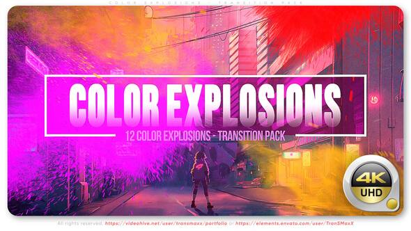 Color Explosions - Transition Pack Elements template preview