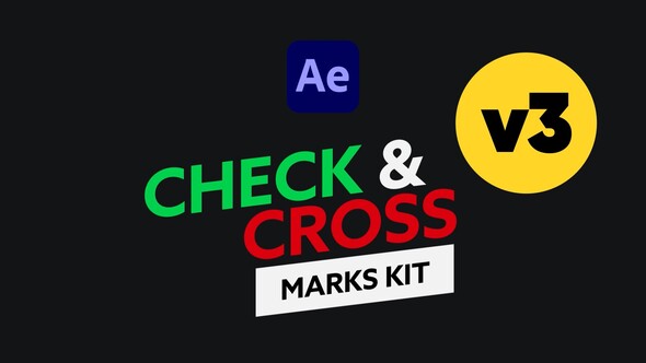 Check & Cross Marks Vol.3 For After Effects Elements template preview