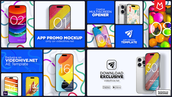 Multiscreen App Promo | Phone 16 Pro Mockup Openers template preview