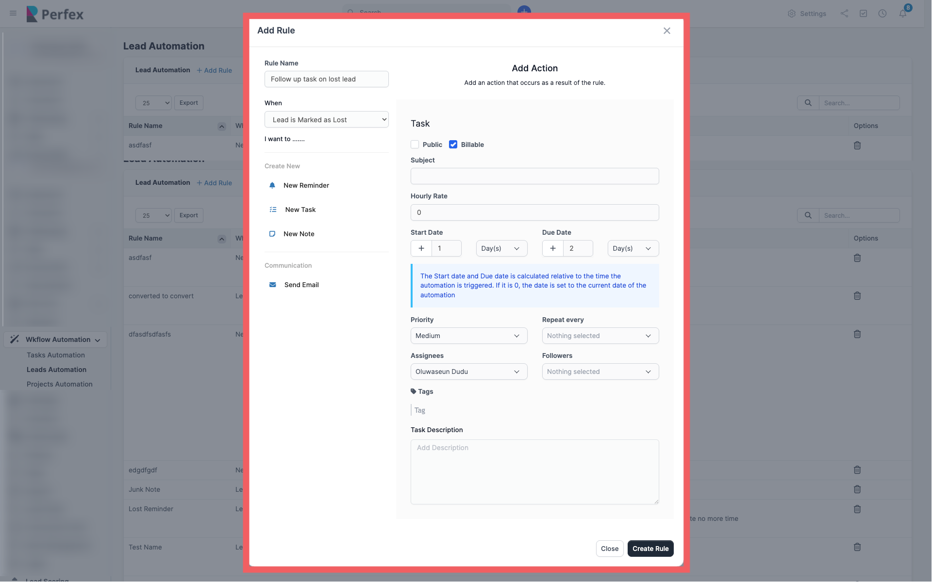 Workflow Rules and Automation Module for Perfex by flexibyte88 | CodeCanyon
