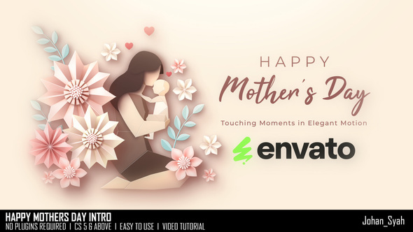 Happy Mothers Day Intro Openers template preview