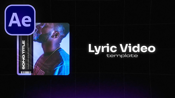 Grid - Lyric video template for After Effects Product Promo template preview