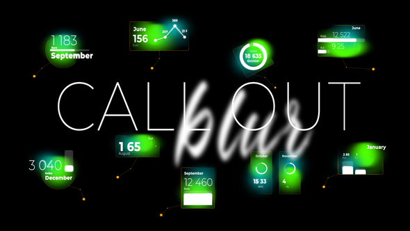 Call out blur Infographics template preview