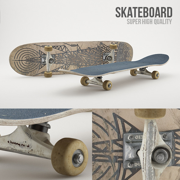 Skateboard Photorealistic - 3Docean 5332959