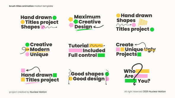 Shape Text Animation Titles template preview