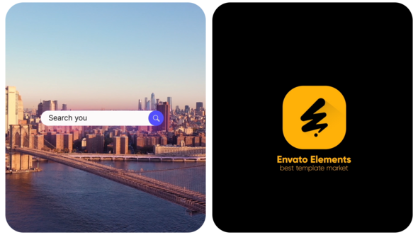 Classic Flat Search Logo Logo Stings template preview