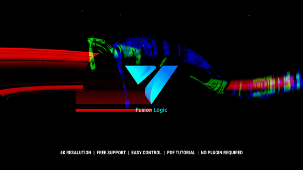 Glitch logo Logo Stings template preview