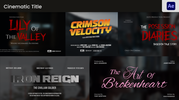 Cinematic Titles Titles template preview