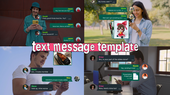 Text Message Titles template preview