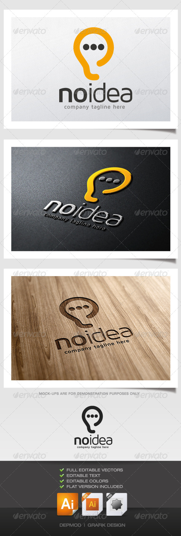 No Idea Logo - Symbols Logo Templates