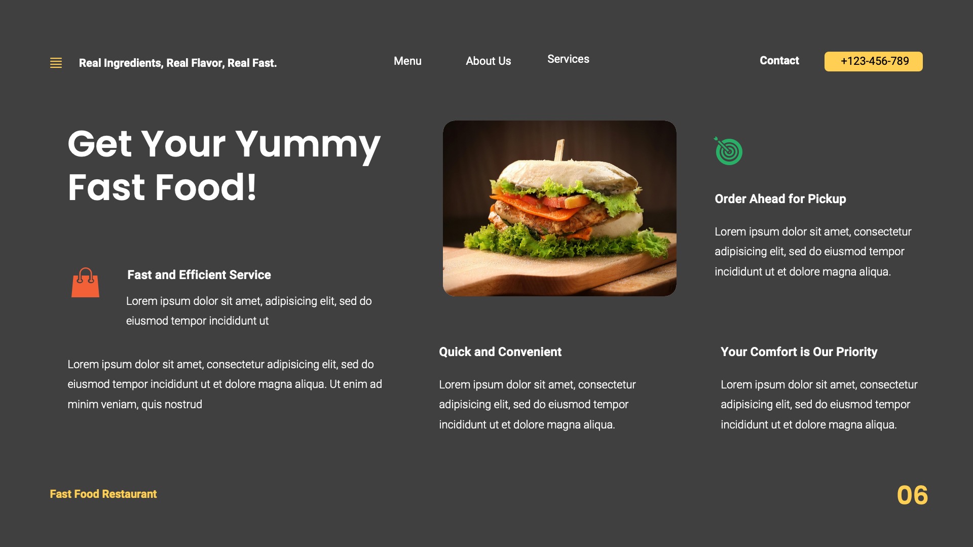 Fast Food PowerPoint Template, Presentation Templates | GraphicRiver