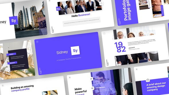 Sidney Company Profile Video Display After Effect Template Elements template preview
