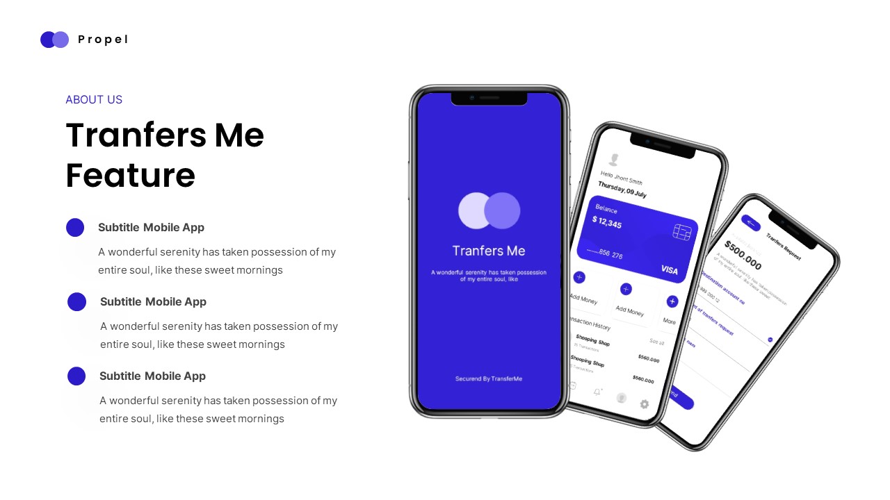 Propel - Mobile App & SAAS PowerPoint Template, Presentation Templates