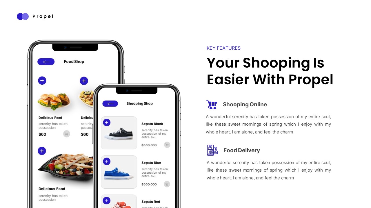 Propel - Mobile App & SAAS PowerPoint Template, Presentation Templates