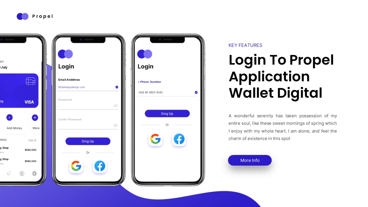 Propel - Mobile App & SAAS PowerPoint Template, Presentation Templates