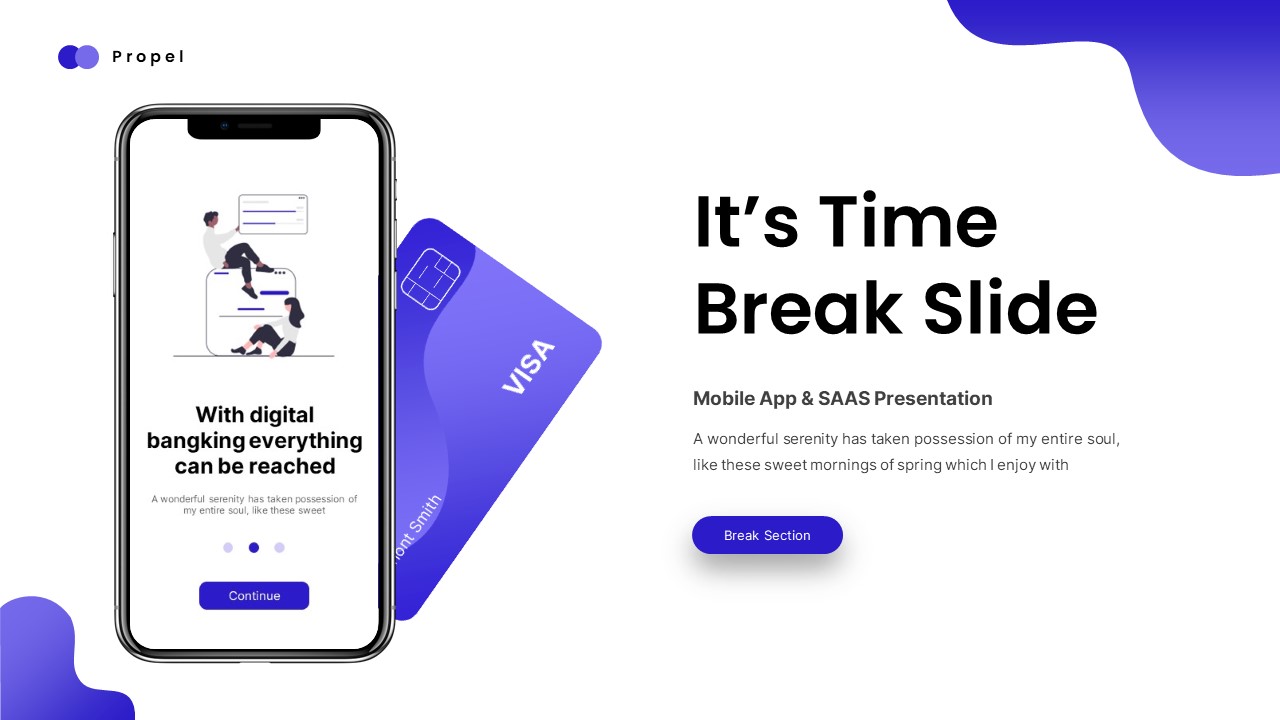 Propel - Mobile App & SAAS PowerPoint Template, Presentation Templates