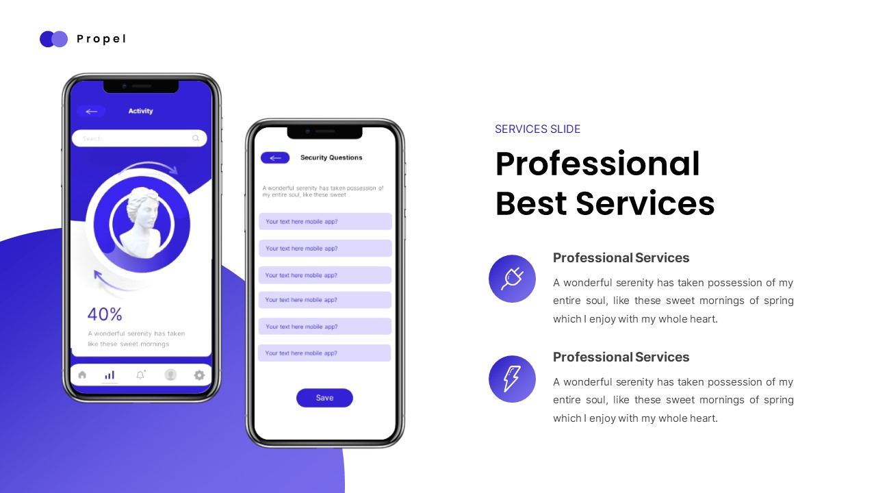 Propel - Mobile App & SAAS PowerPoint Template, Presentation Templates
