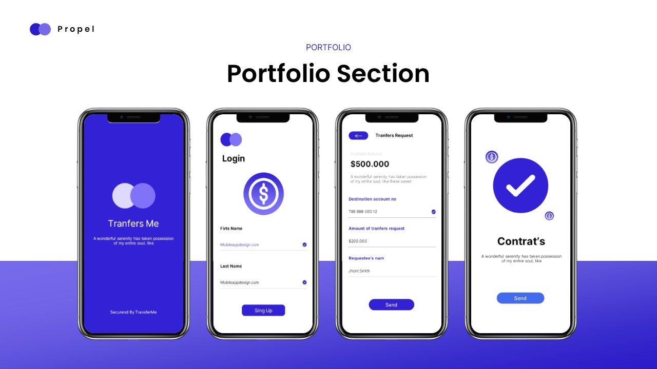 Propel - Mobile App & SAAS PowerPoint Template, Presentation Templates