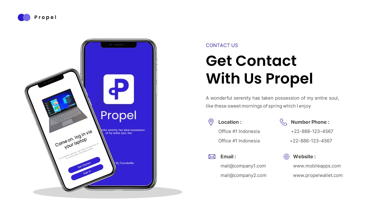 Propel - Mobile App & SAAS Google Slides Template, Presentation Templates