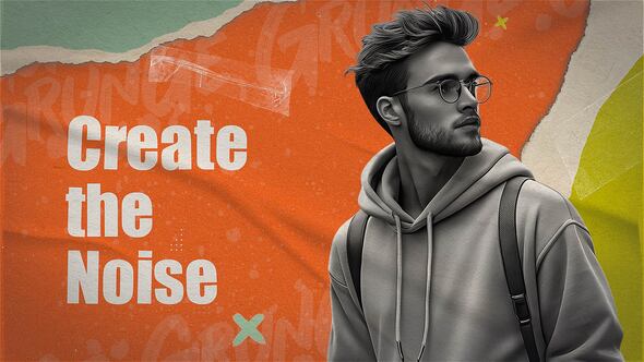 Chaos is a Form of Art Urban grunge style Openers template preview