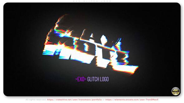 Exo Glitch Logo Logo Stings template preview