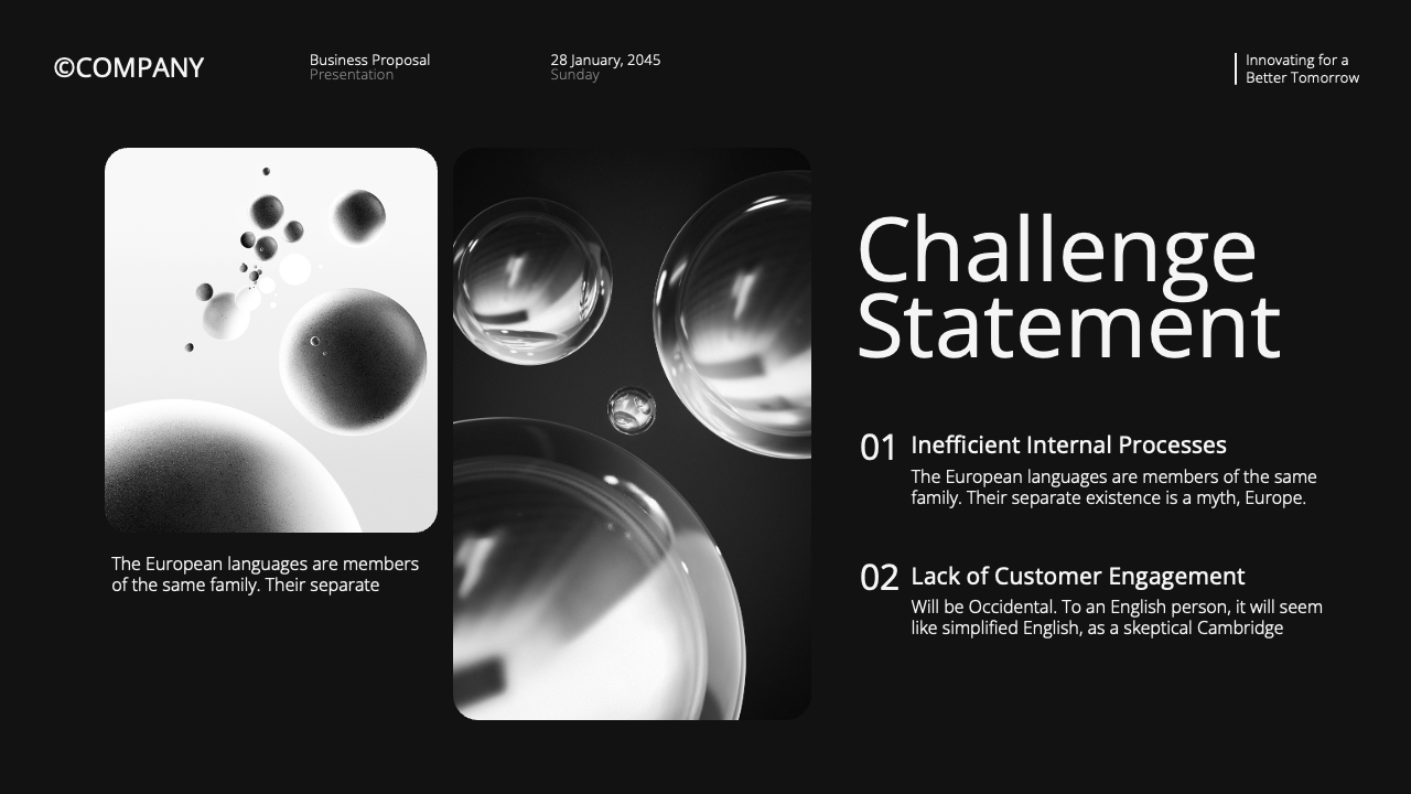 White Black Modern Business Proposal Presentation, Presentation Templates