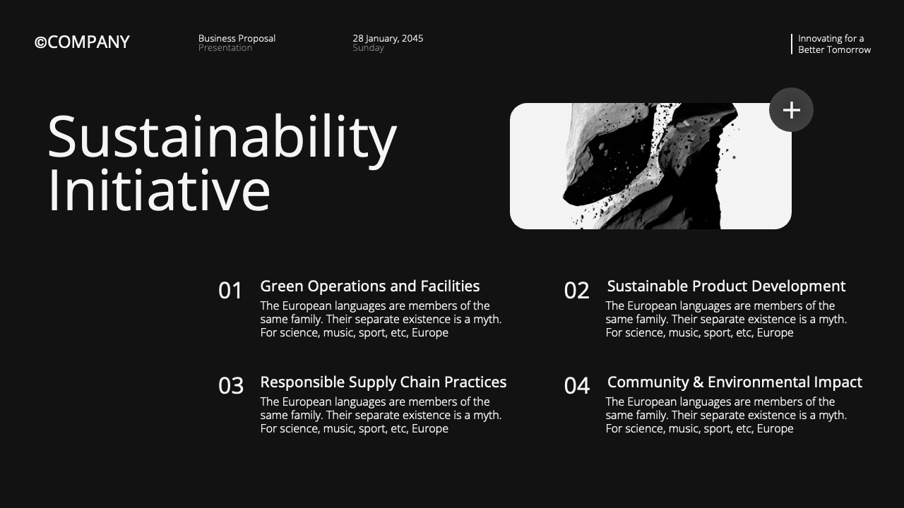 White Black Modern Business Proposal Presentation, Presentation Templates