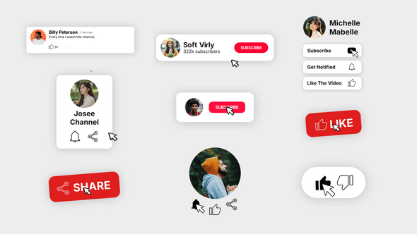 YouTube Pack V2 Elements template preview
