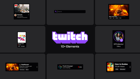 Twitch Element Elements template preview