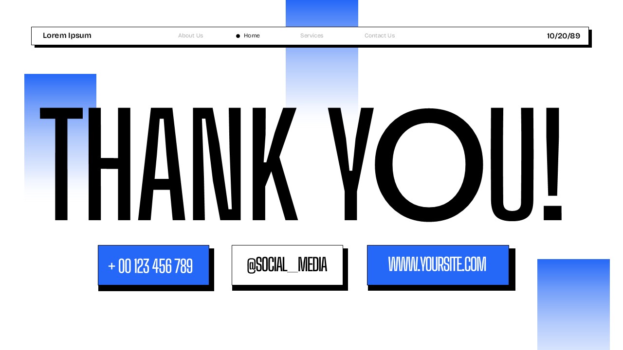 Blue White Modern Company Profile - Powerpoint, Presentation Templates