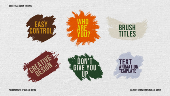 Brush Titles Titles template preview