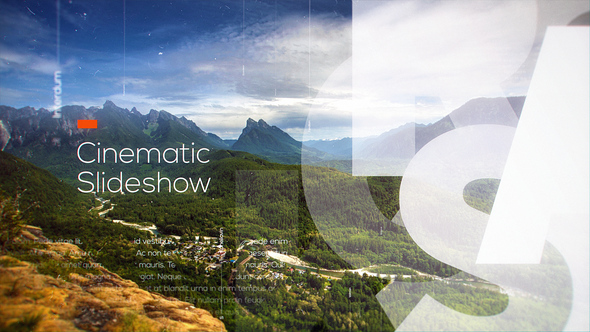 Cinematic Slideshow Video Displays template preview