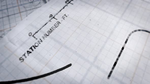 Ink Line Appears on Graph Paper Scientific Transition of the Draft Design Plan