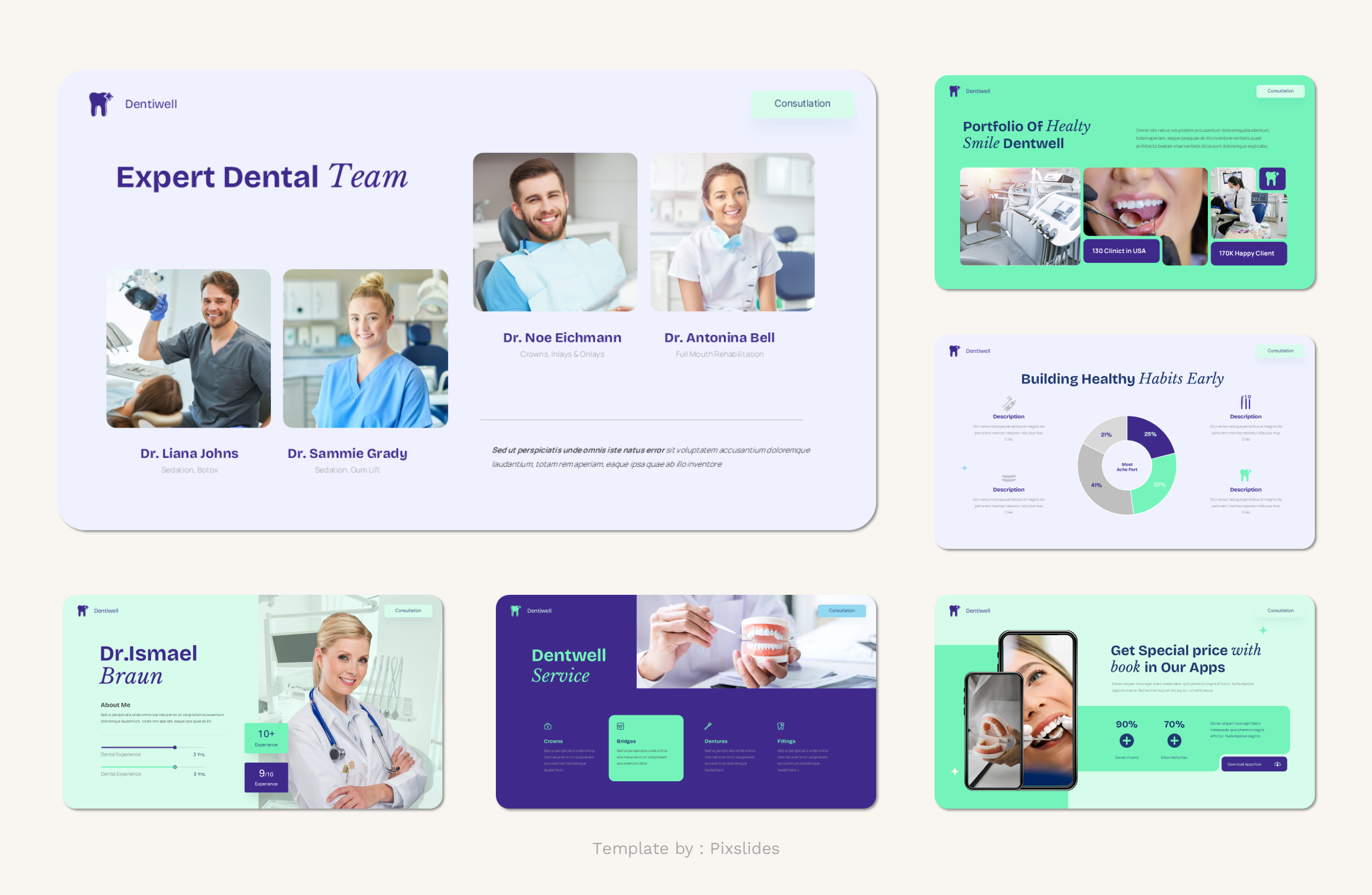 Dentiwel - Dental Care & Dentist PowerPoint Presentation Template ...