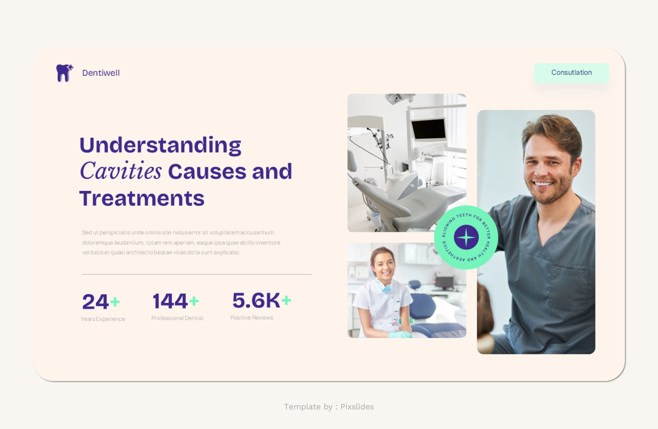 Dentiwel - Dental Care & Dentist PowerPoint Presentation Template ...