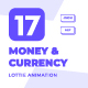 17 Money Currency Animated Icon Pack. Set Bundle of Money Currency - VideoHive Item for Sale
