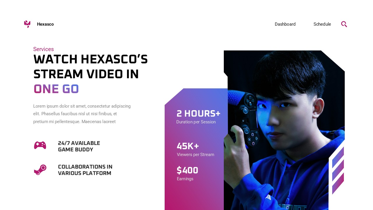 Game Streamer PowerPoint Template, Presentation Templates | GraphicRiver