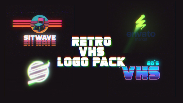 Retro VHS Logo Pack Logo Stings template preview