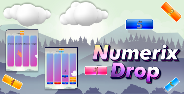 Numerix Drop – HTML5 Puzzle Game (Construct 3 + AdMob)