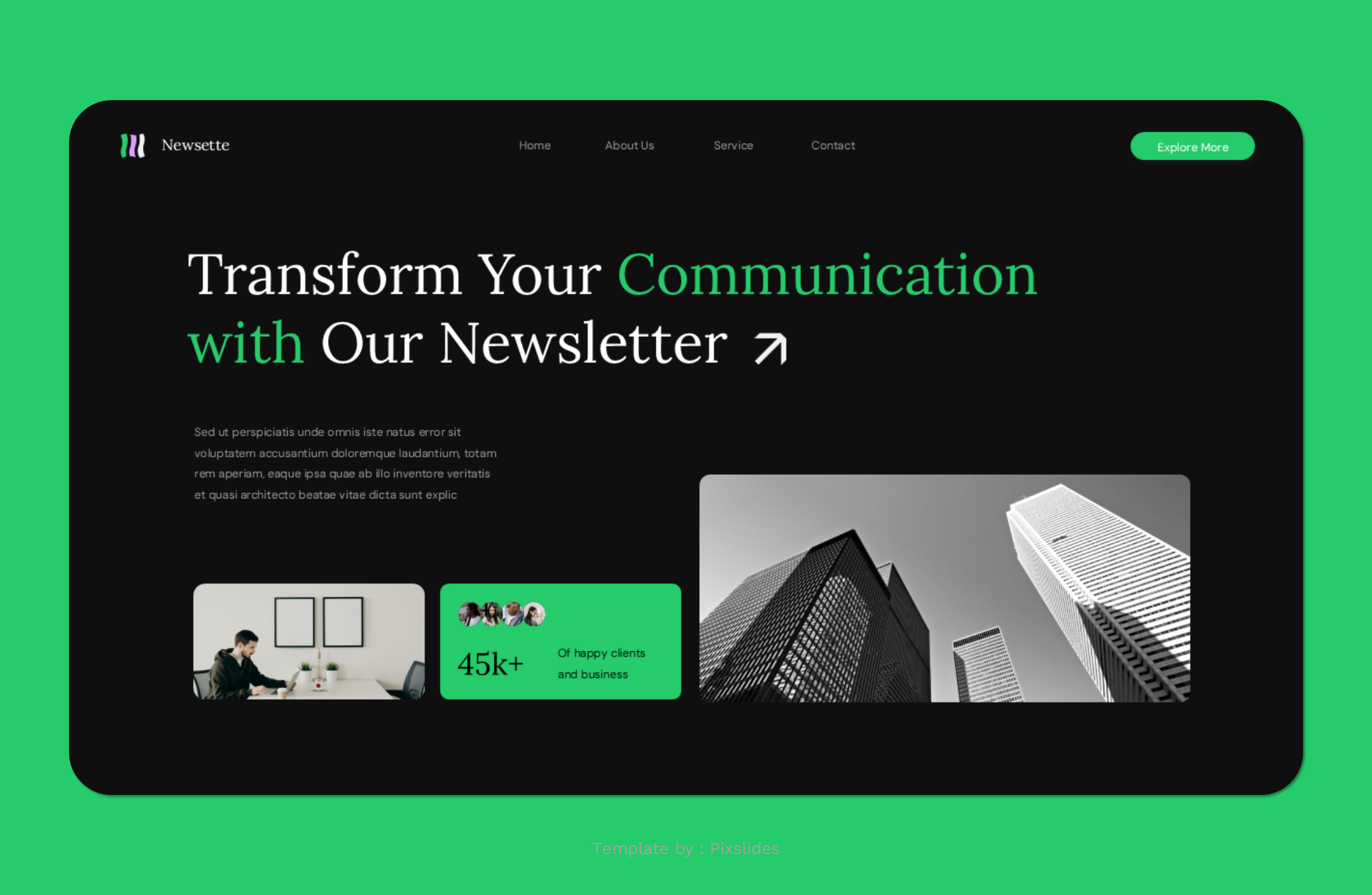Newsette - Newsletter PowerPoint Presentation Template, Presentation ...