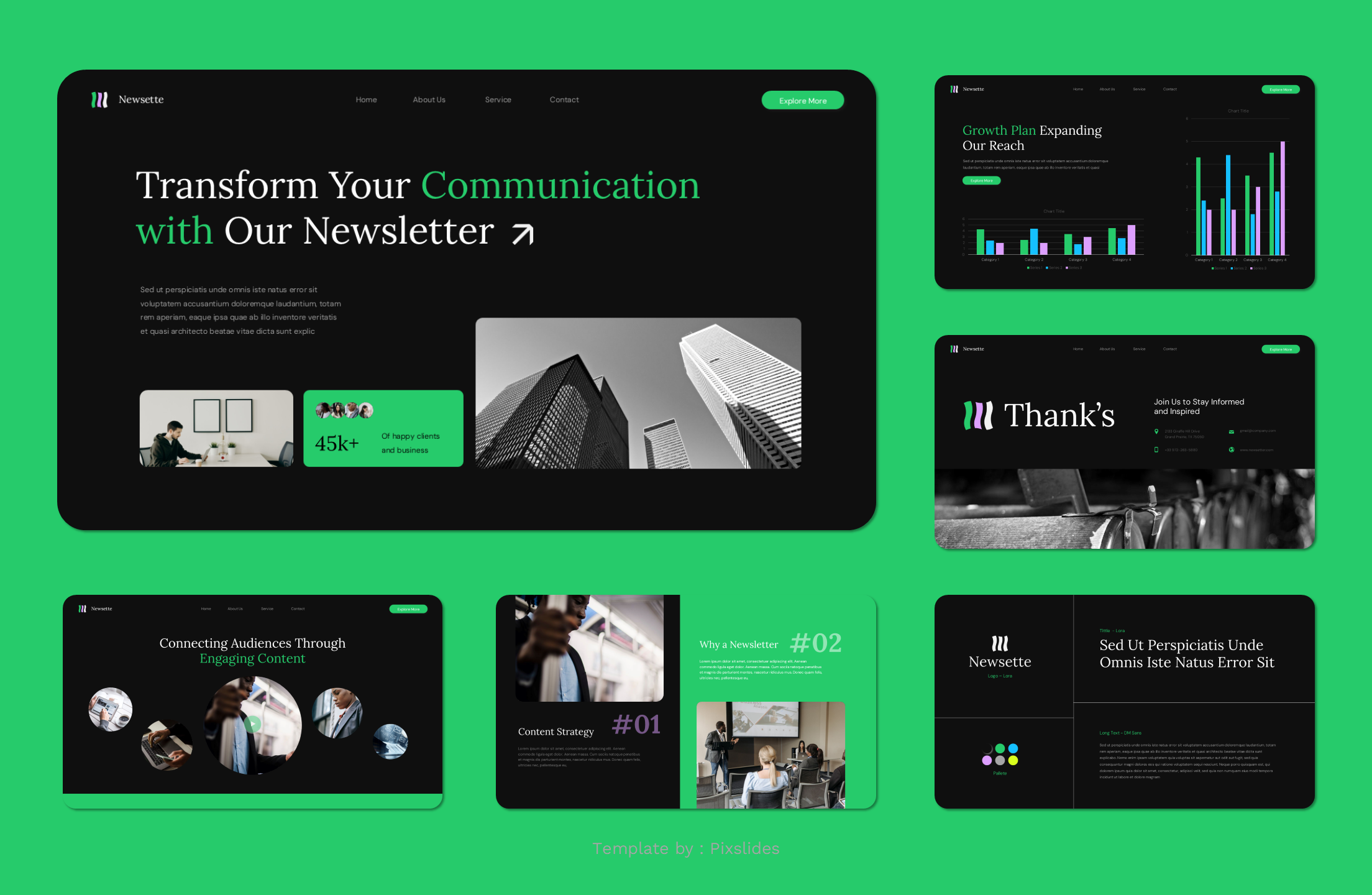 Newsette - Newsletter PowerPoint Presentation Template, Presentation ...