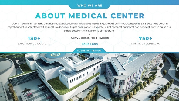 Healthcare Minimal Folder Video Displays template preview