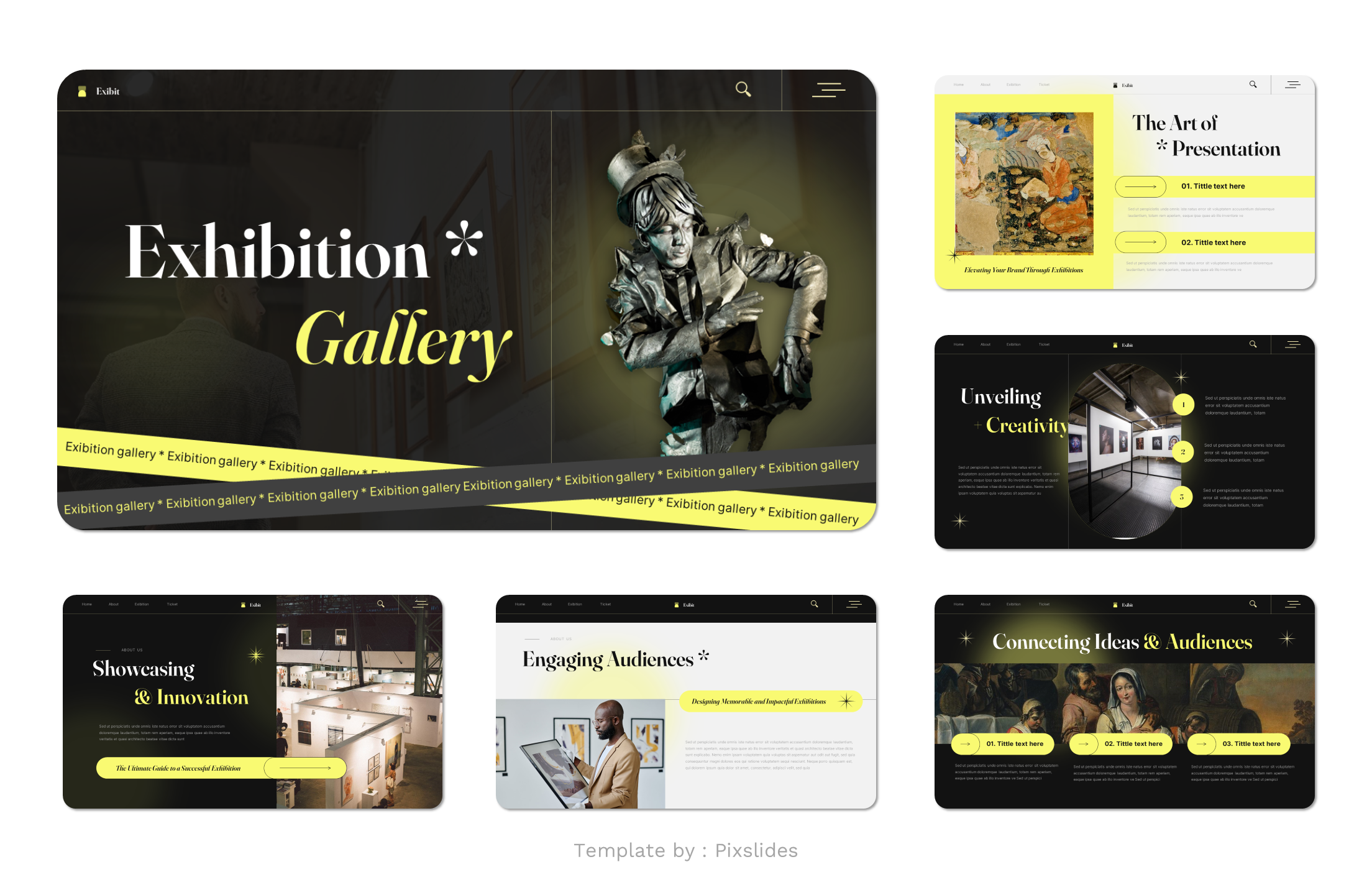 Exibit - Exhibition PowerPoint Gallery Presentation Template ...