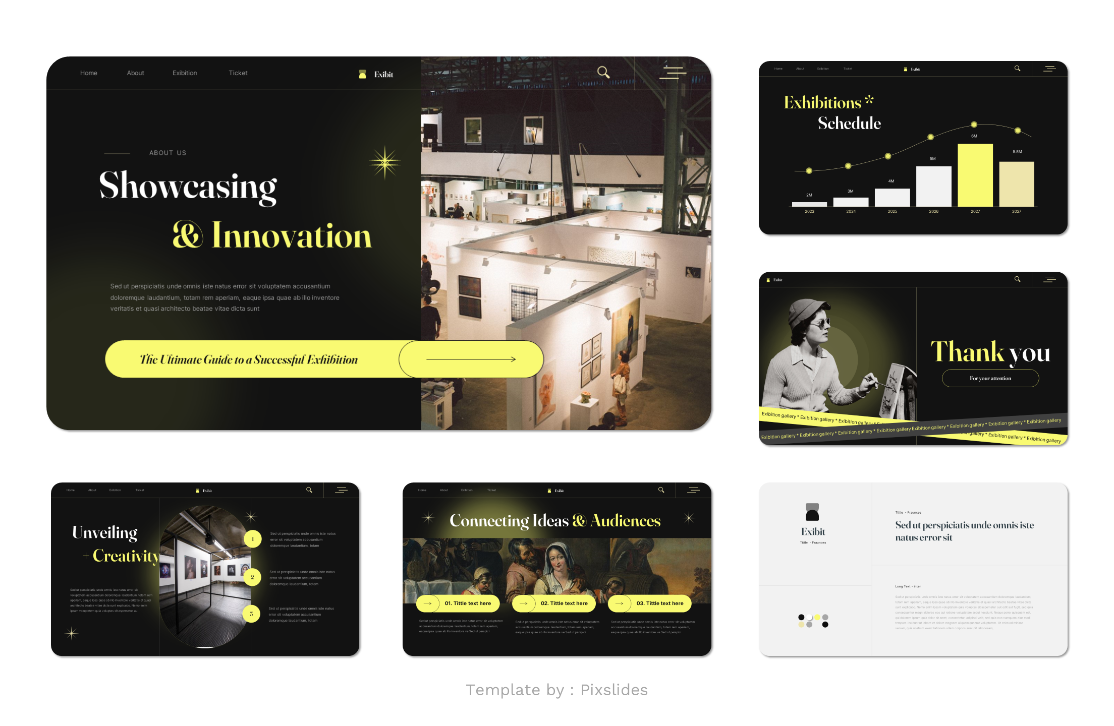 Exibit - Exhibition PowerPoint Gallery Presentation Template ...