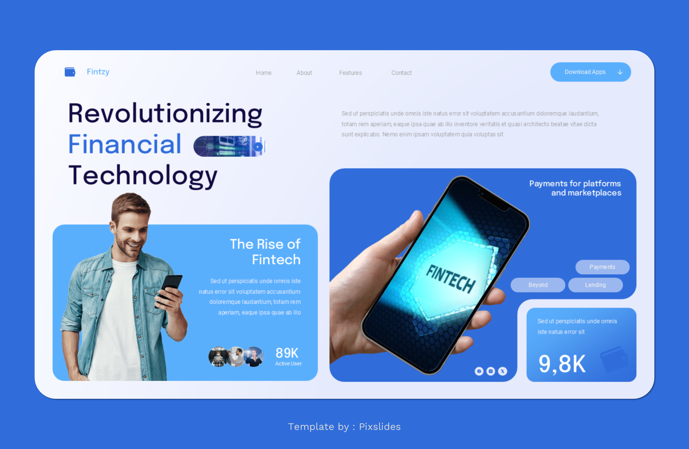Fintzy - Fintech & Digital Banking PowerPoint Presentation Template ...