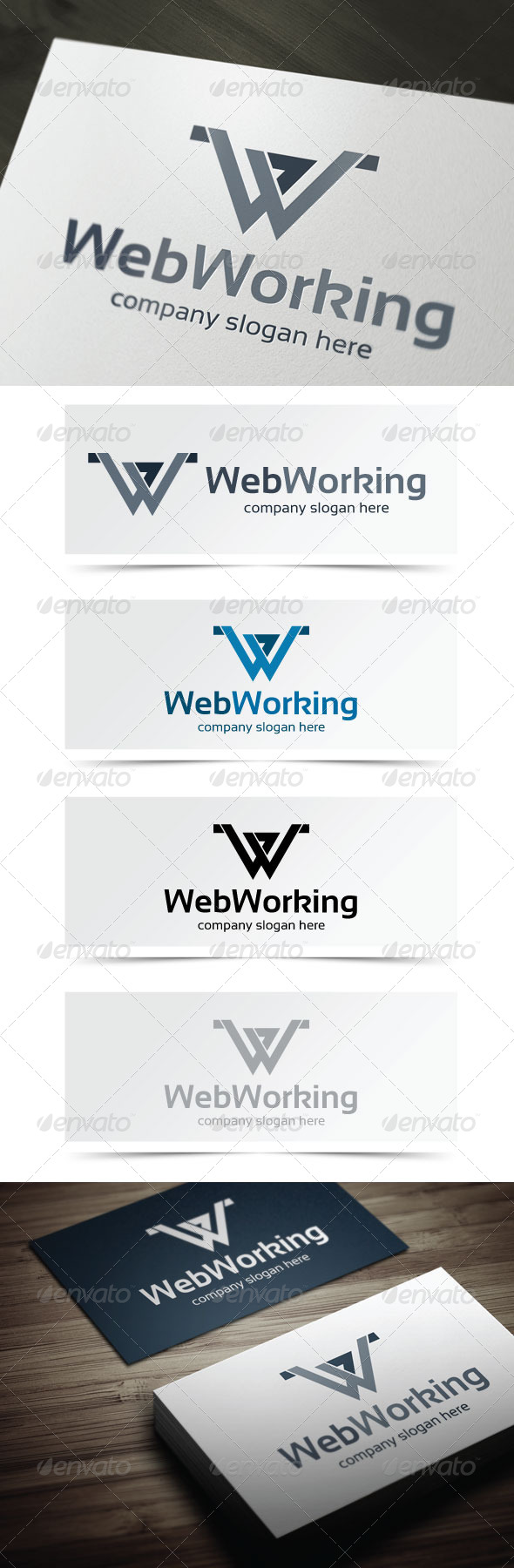 Web Working - Letters Logo Templates