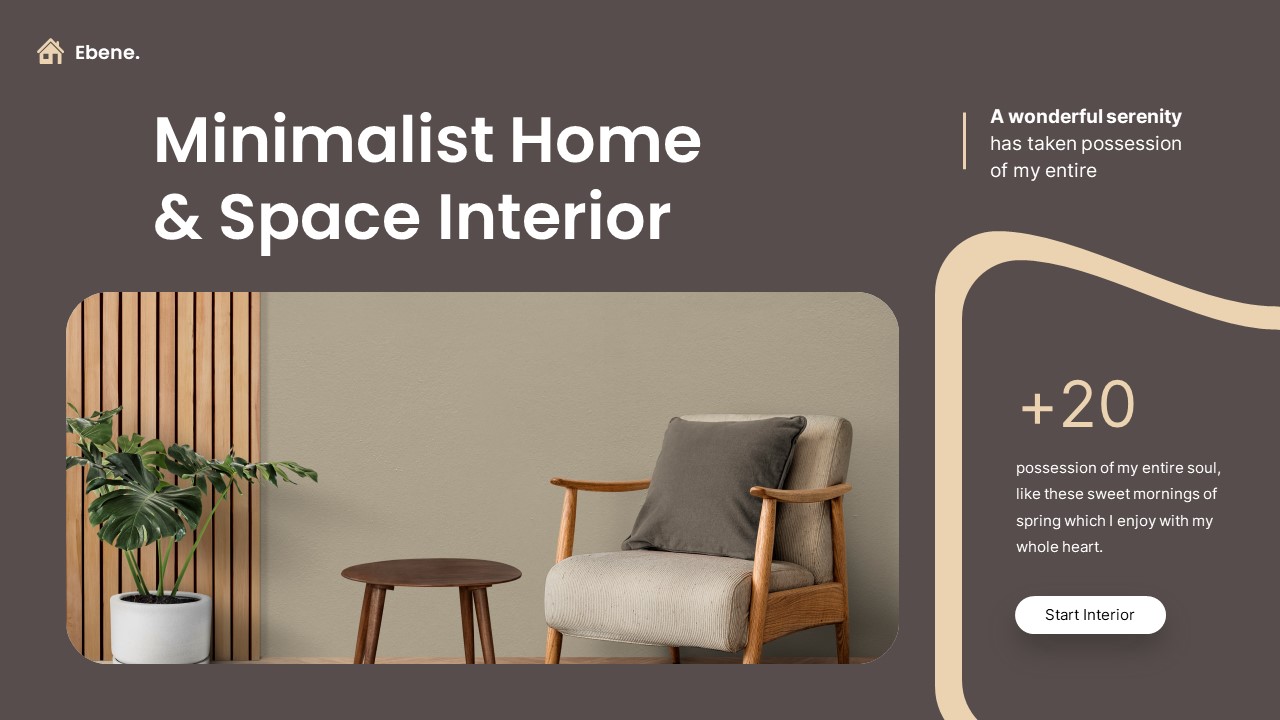 Interior Space Design PowerPoint Template, Presentation Templates ...