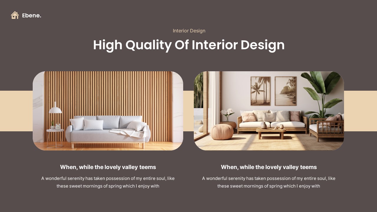 Interior Space Design PowerPoint Template, Presentation Templates ...